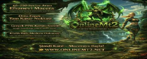 OnlineMt2 Official 65-250 PvP Server Açıldı! - Metin2 PvP Server Banner | Official-Like | Max Lv 250