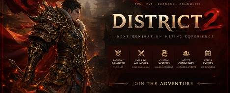 District2 PVM HARD-MEDIUM-MMORPG - Metin2 PvP Server Banner | Oldschool | Max Lv 105