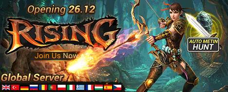 Rising - Merlis l 26.12 Otomatik Metin Avı - Metin2 PvP Server Banner | Official-Like | Max Lv 120