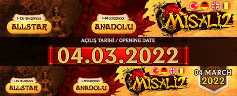Misali2 Anadolu Global Oldschool 4 March - Metin2 PvP Server Banner | Oldschool | Max Lv 99