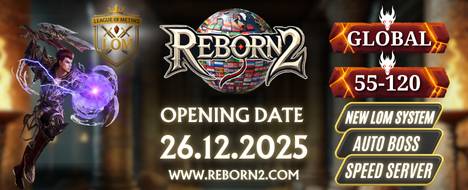 Reborn2 Global 55-120 New PVP System - Metin2 PvP Server Banner | Newschool | Max Lv 120